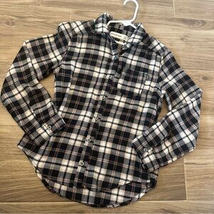 Abercrombie Kids Girls Flannel Plaid Button-Down Shirt